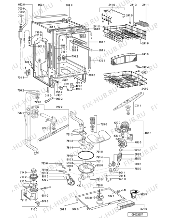 Схема №1 ADL 334 S IX с изображением Обшивка для посудомоечной машины Whirlpool 481245371495