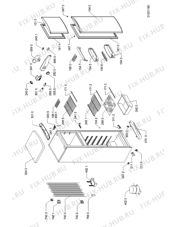 Схема №1 ART 665/G с изображением Уплотнение для холодильной камеры Whirlpool 481246818108