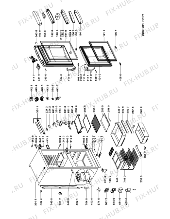 Схема №1 ARZ 8970/H с изображением Дверца для холодильной камеры Whirlpool 481241618961