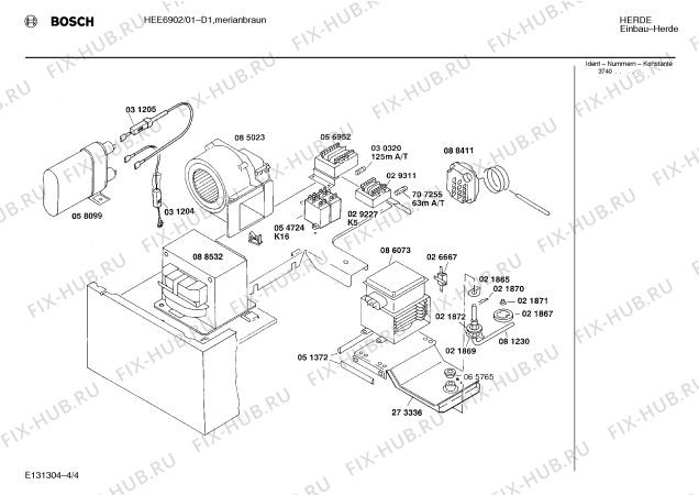 Схема №3 HEE6802 с изображением Индикатор для плиты (духовки) Bosch 00056959