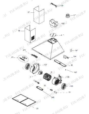 Схема №1 DK9311X (299140) с изображением Переключатель для электровытяжки Gorenje 318305