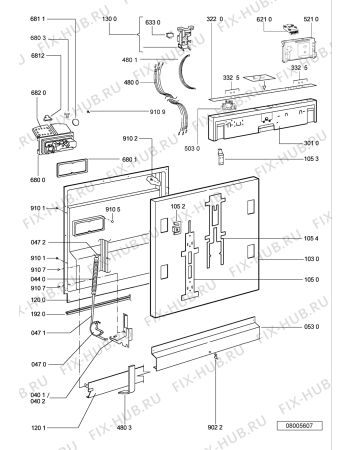 Схема №2 ADG 7665 с изображением Обшивка для посудомойки Whirlpool 481245373515