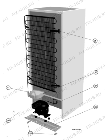 Взрыв-схема холодильника Electrolux ERC26292W - Схема узла Cooling system 017