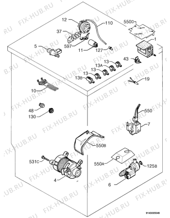 Взрыв-схема стиральной машины Aeg LAVCLARA846 - Схема узла Electrical equipment 268