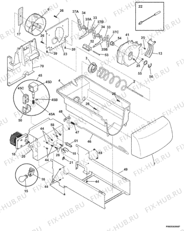 Взрыв-схема холодильника Electrolux ENL6298X1 - Схема узла Ice container