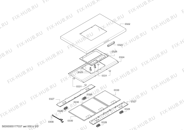 Взрыв-схема вытяжки Siemens LF97BB532 Siemens - Схема узла 03