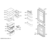 Схема №4 4KF78B12 с изображением Дверь морозильной камеры для холодильной камеры Bosch 00680123