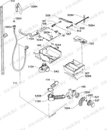 Взрыв-схема стиральной машины Zanussi S401 - Схема узла Hydraulic System 272