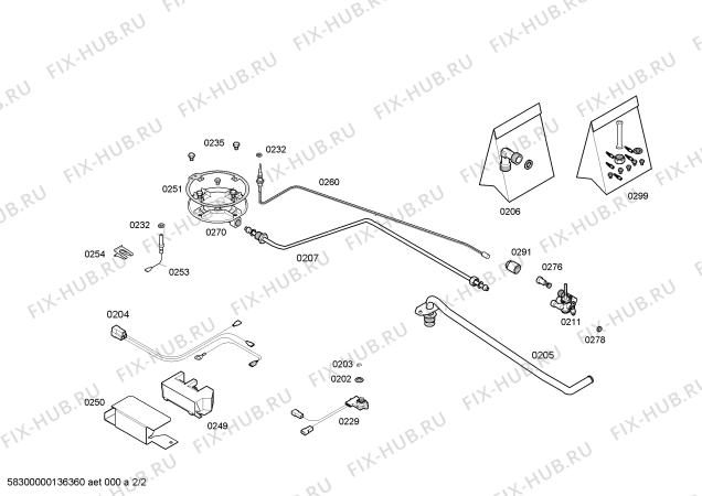 Взрыв-схема плиты (духовки) Bosch PSA326B20E ENC.PSA326B20E 1W C30F IH5 BO SEMI-PROFI - Схема узла 02