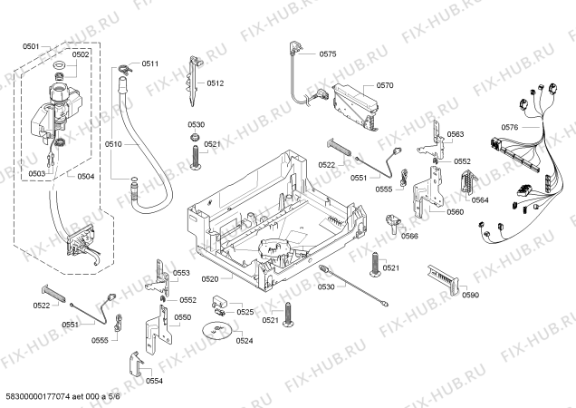 Взрыв-схема посудомоечной машины Whirlpool SBV5WHP230 - Схема узла 05