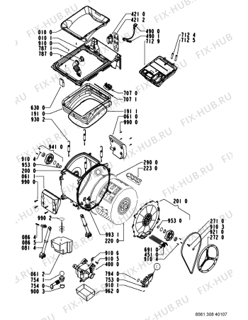 Схема №2 AWT 3080/1 с изображением Обшивка для стиралки Whirlpool 481245214043