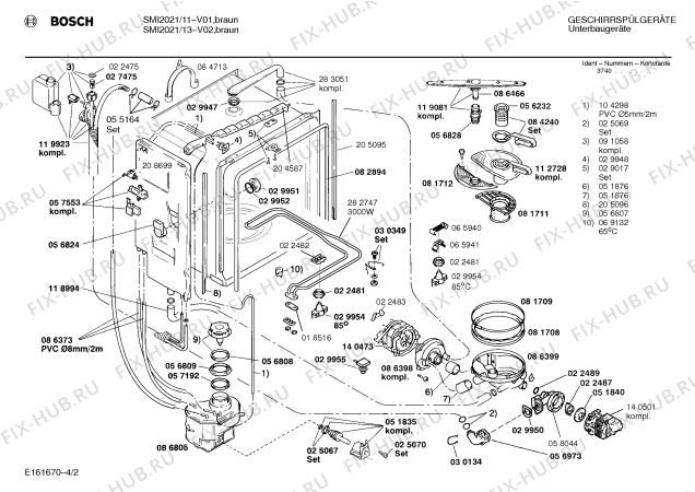 Схема №4 SMU2021JJ с изображением Панель для посудомойки Bosch 00119044