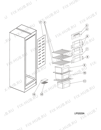 Схема №3 NUS161AANFHUA (F082940) с изображением Декоративная панель для холодильной камеры Indesit C00299143