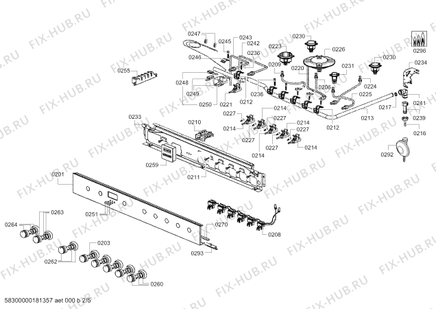 Схема №3 HG73G6355M с изображением Уплотнитель для плиты (духовки) Siemens 00771874