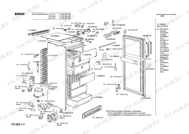 Схема №1 0705304244 GS312T с изображением Терморегулятор для холодильной камеры Bosch 00043076