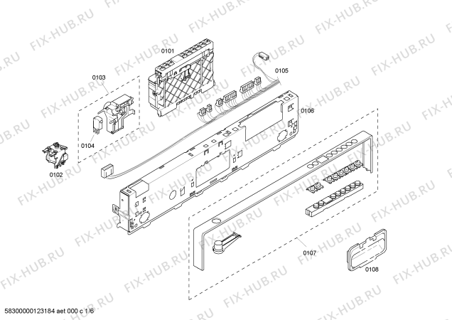 Схема №3 DWHD64CS Thermador с изображением Кабель для посудомойки Bosch 00641399