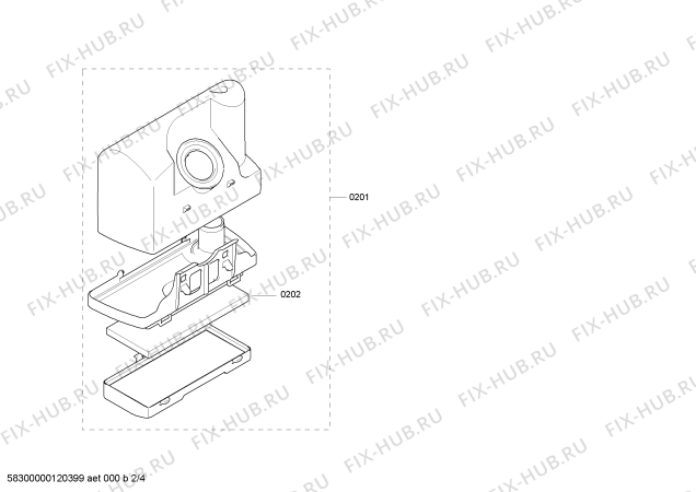 Взрыв-схема пылесоса Siemens VS06G208CH Siemens synchropower bagless 2200 W - Схема узла 02