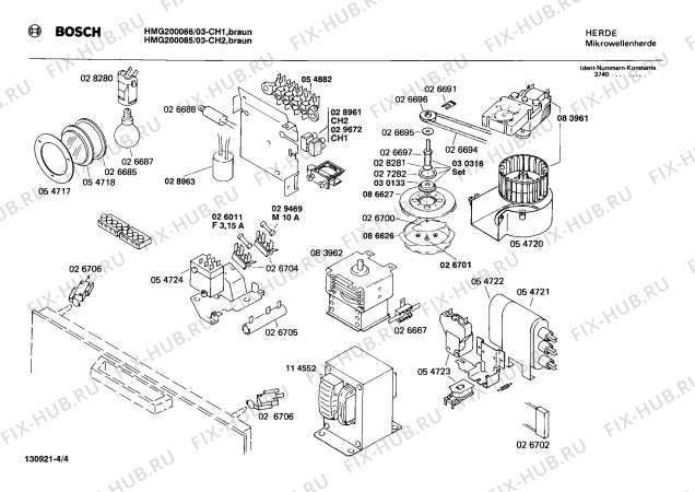 Схема №3 HMG200066 с изображением Рамка для свч печи Bosch 00087399