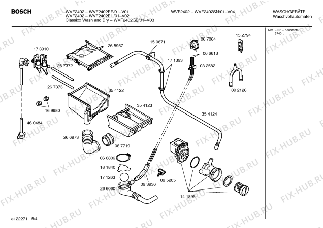 Взрыв-схема стиральной машины Bosch WVF2402EE Bosch WVF 2402 - Схема узла 04