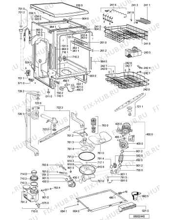 Схема №2 GSF 1301 WS с изображением Обшивка для электропосудомоечной машины Whirlpool 481245372089