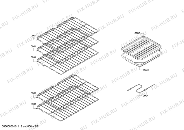 Схема №6 HBL5650UC с изображением Панель управления для плиты (духовки) Bosch 00684619