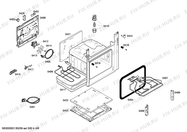 Схема №4 HCE744220V с изображением Стеклокерамика для плиты (духовки) Bosch 00682325