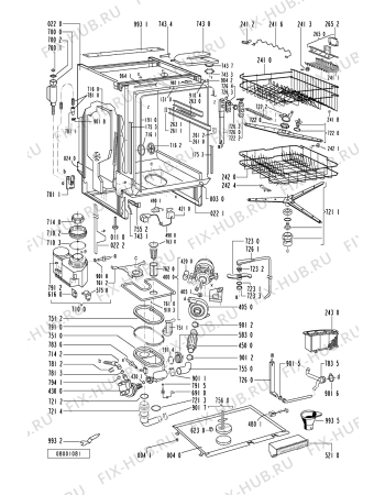 Схема №1 GSI 4633/3 IN с изображением Панель для посудомоечной машины Whirlpool 481245370299