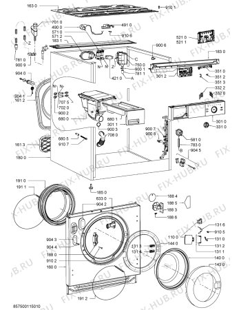 Схема №1 CLWM6120 (F091342) с изображением Инструкция по обслуживанию для стиральной машины Indesit C00362817
