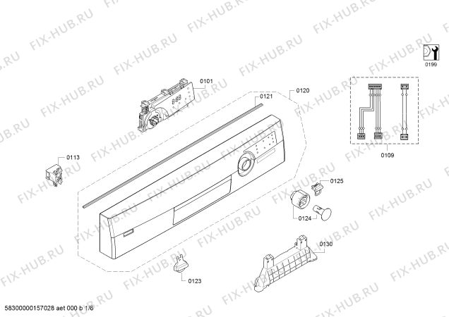Схема №3 3VS300MY с изображением Ручка выбора программ для электропосудомоечной машины Bosch 00623401