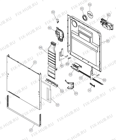 Схема №4 D3234 FI NO   -Titanium FI (180030, DW20.3) с изображением Панель управления для посудомойки Gorenje 235714