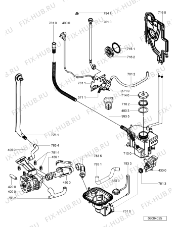 Схема №2 ADP 588 WH с изображением Панель для электропосудомоечной машины Whirlpool 481290508822