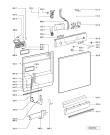 Схема №1 GSF 6625 PC IN с изображением Модуль (плата) управления для посудомойки Whirlpool 481221838676