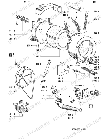 Схема №2 AWM 235/3 с изображением Указатель для стиральной машины Whirlpool 481941379304