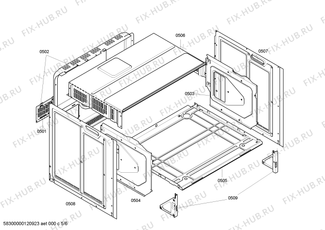 Схема №4 HB650620F с изображением Ручка двери для электропечи Siemens 00663267