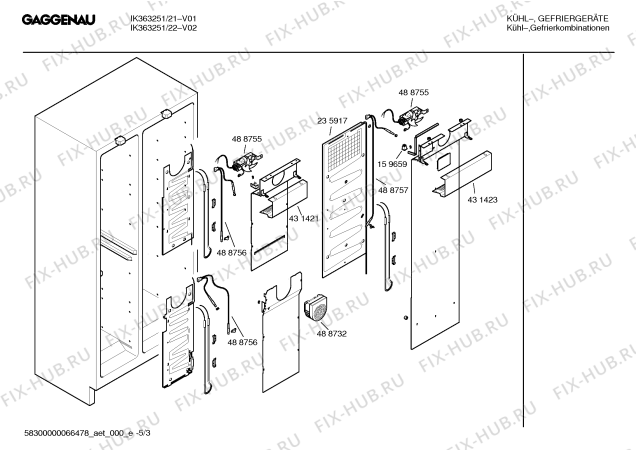 Схема №4 IK364251 с изображением Крышка для холодильника Bosch 00219570