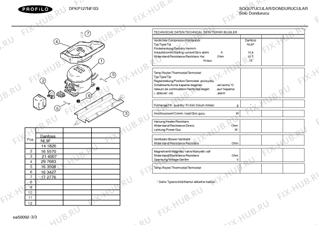 Схема №3 5GV480E с изображением Компрессор для холодильника Bosch 00141826