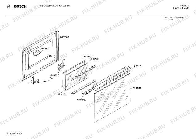 Взрыв-схема плиты (духовки) Bosch HBE682N65 - Схема узла 03