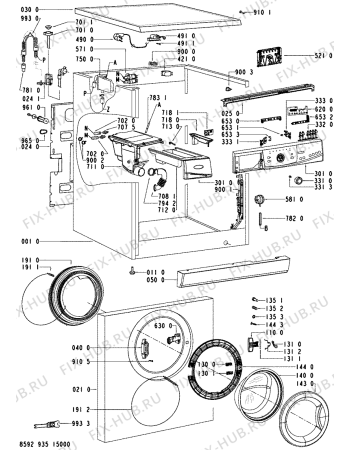 Схема №2 AWOD65277 (F091492) с изображением Инструкция по обслуживанию для стиральной машины Indesit C00368097