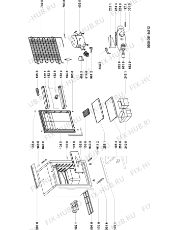 Схема №1 PRFI 130 A+ с изображением Полка для холодильной камеры Whirlpool 480132101346