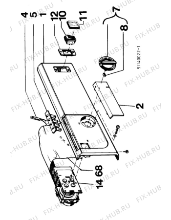 Взрыв-схема посудомоечной машины Tricity Bendix 78888 - Схема узла W20 Panel
