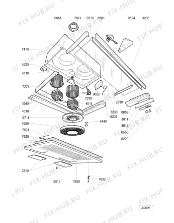 Схема №1 DNI 2263 DNI 2263 WH с изображением Переключатель для вентиляции Whirlpool 481927738008