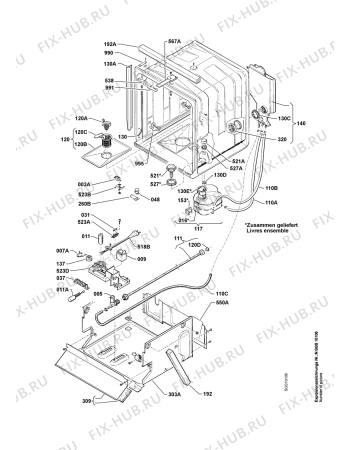 Взрыв-схема посудомоечной машины Therma GSIB.3 INO - Схема узла Housing 001