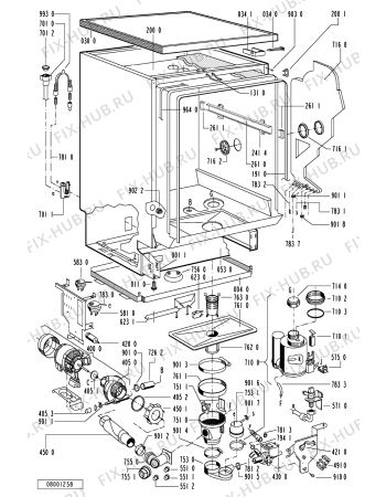 Схема №3 ADL 125 IX с изображением Уплотнение Whirlpool 481946669037