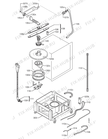 Взрыв-схема посудомоечной машины Juno SSI361E - Схема узла Hydraulic System 272