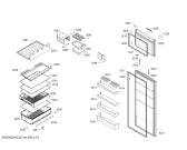 Схема №3 KDN46VL205 с изображением Дверь для холодильной камеры Bosch 00716486