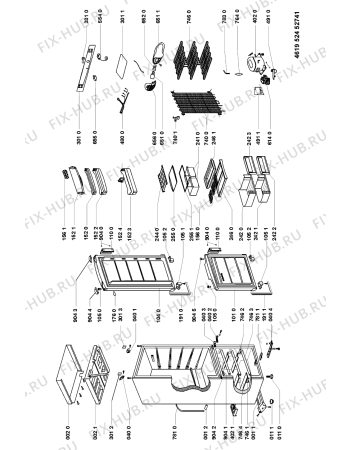 Схема №1 ARC 5521/AL с изображением Дверка для холодильника Whirlpool 481241619872
