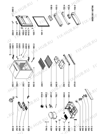Схема №1 ARG58122 (F091253) с изображением Наставление для холодильной камеры Indesit C00354414