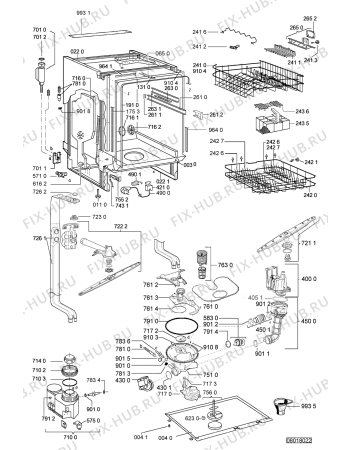Схема №2 ADG 9190/1 с изображением Блок управления для посудомойки Whirlpool 480140101471