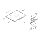 Схема №1 T1303N0 с изображением Стеклокерамика для духового шкафа Bosch 00476686