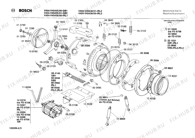 Взрыв-схема стиральной машины Bosch V45435 V454 - Схема узла 03